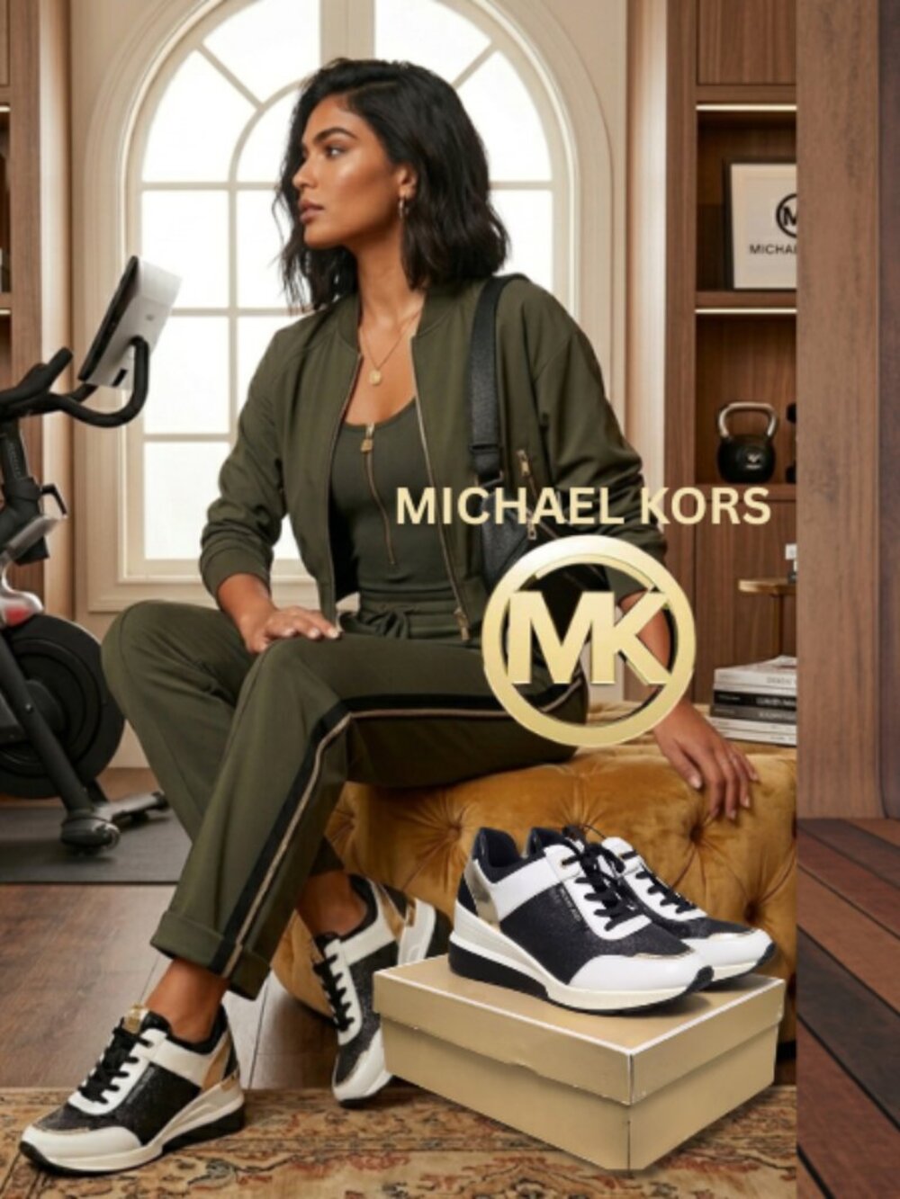 Michael Kors MK Trainer Sneakers Leather with box